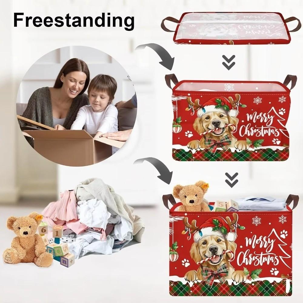 Cartoon Snowman Christmas Storage Basket Large Capacity Christmas Gift Basket Christmas