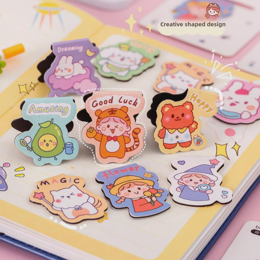 Креативные магнитные закладки с героями мультфильмов — двухсторонние, милые, практичные зажимы для детей