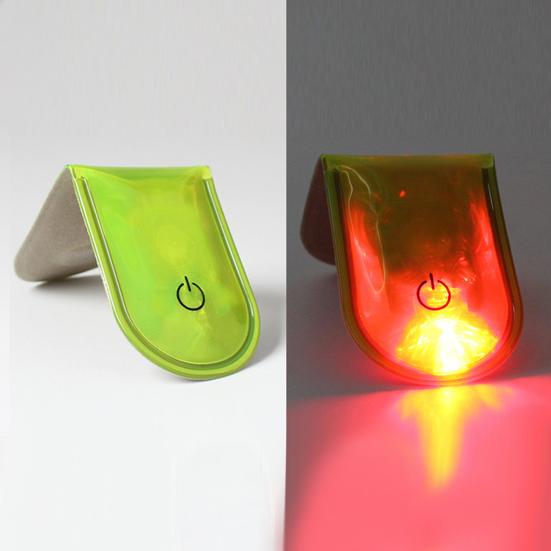 Светодиодный зажим, мигающий светильник, отражающая световая полоса, водонепроницаемая, на батарейках, компактный размер, легкий, для пешего туризма, бега, безопасный фонарь