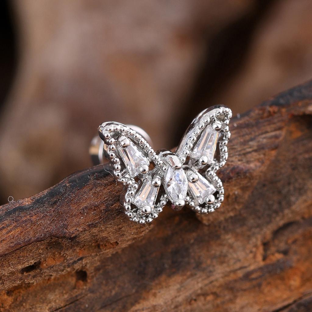 Набор из 10 серег для хряща средней части хеликса, трагуса, конха, 20G, гипоаллергенная хирургическая нержавеющая сталь, циркон, женские пирсинг-украшения