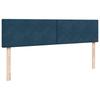 Ottoman Bed with Mattress & LEDs Dark Blue 160x200 cm Velvet