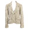 Chanel Домашний оригинал 03P P20675V12131 пуговица-ракушка твидовый приталенный пиджак Пиджак 44 бежевый Б/у