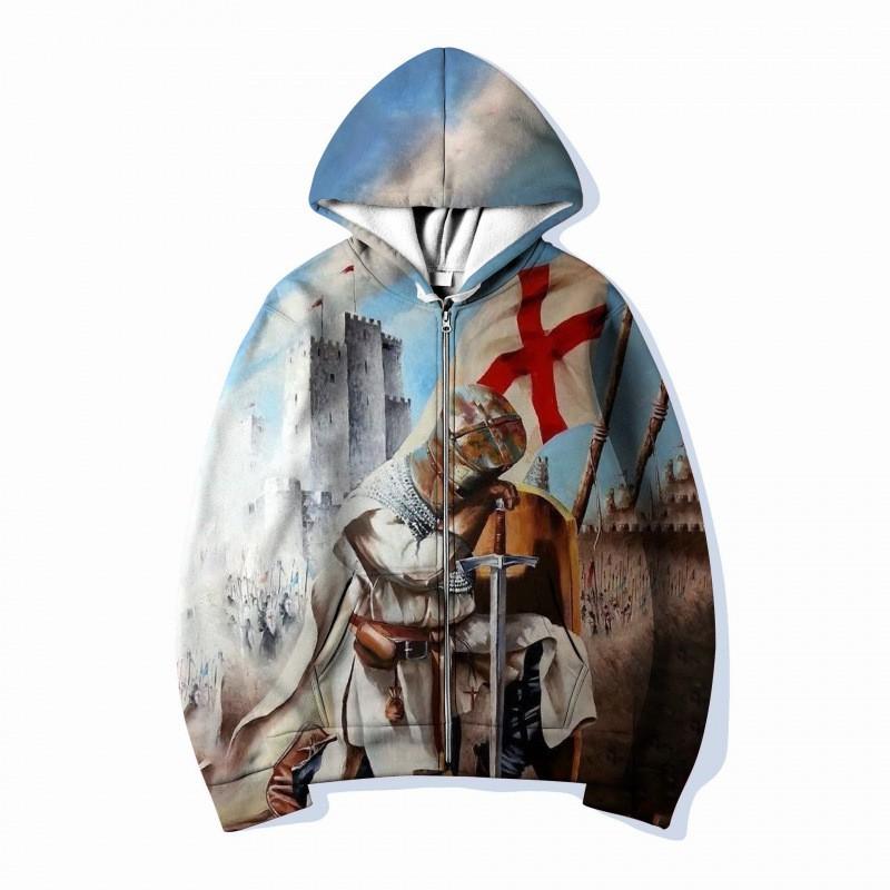 226 Zip-Up Hoodie 3D Print Unisex Loose Casual Sweatshirt Teens