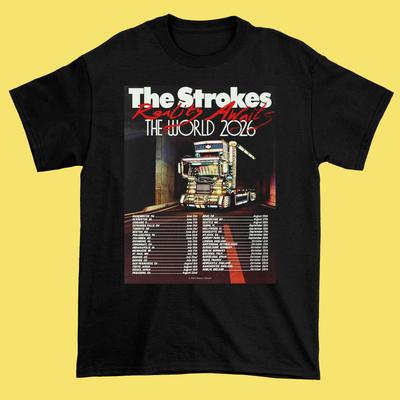 The Strokes Tour Reality Awaits the World 2026 Black Shirt L345