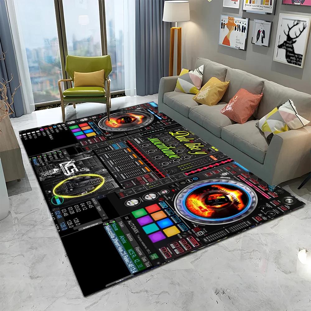 3D DJ Music Screen Keyboard Cartoon Carpet Mat для дома, гостиной, спальни, дивана, коврика для двери, коврика для детской зоны, нескользящий коврик для пола