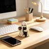 Cute Ghost Statue Meh Mood Figurine, Black Cat Halloween Table Centerpiece Statue, Tabletop Ornament for Home Office Decor Desktop Decoration