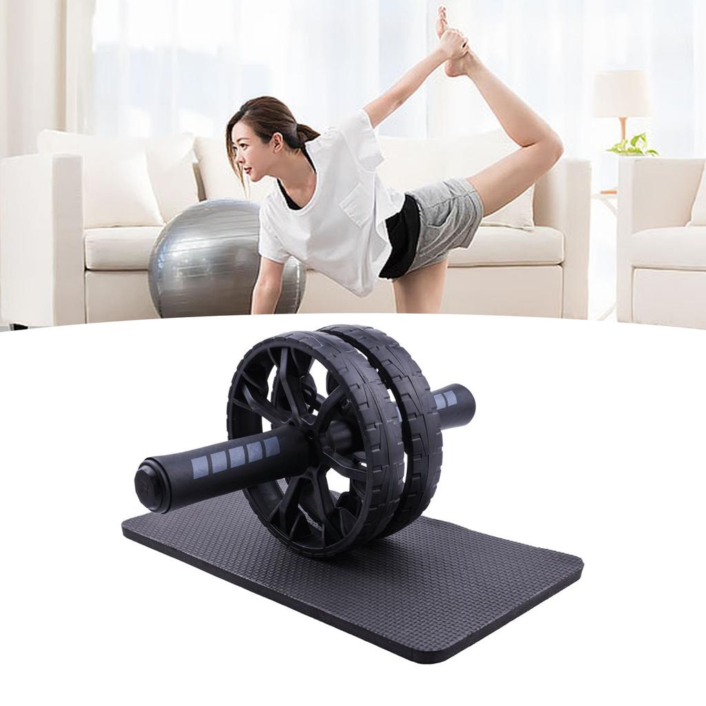 Abdominal Wheel Roller Antislip Portable AB Wheel Roller with Knee Pad for Home Gym Fitness Equipmen