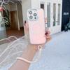Gradient Colorful Translucent TPU+Acrylic Case for 12-16 Pro Max Wireless Charging Magnetic Wrist Strap Bracelet Cover Ins