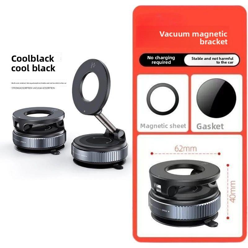 New Magnetic Car Phone Holder 360° Rotation Folding With Vacuum Suction Cup For iPhone 12-16 Series Car/Gym/Driving Phone Holder