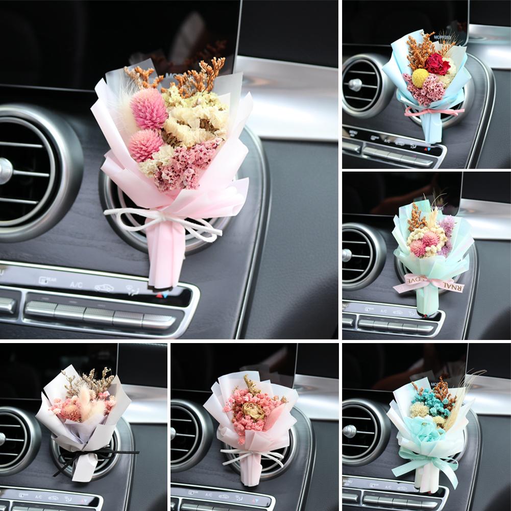 Car Air Outlet Perfume Decoration Immortal Dried Bouquet Small Fresh Air Conditioning Mouth Gypsophila Paniculata Fragrance Clip