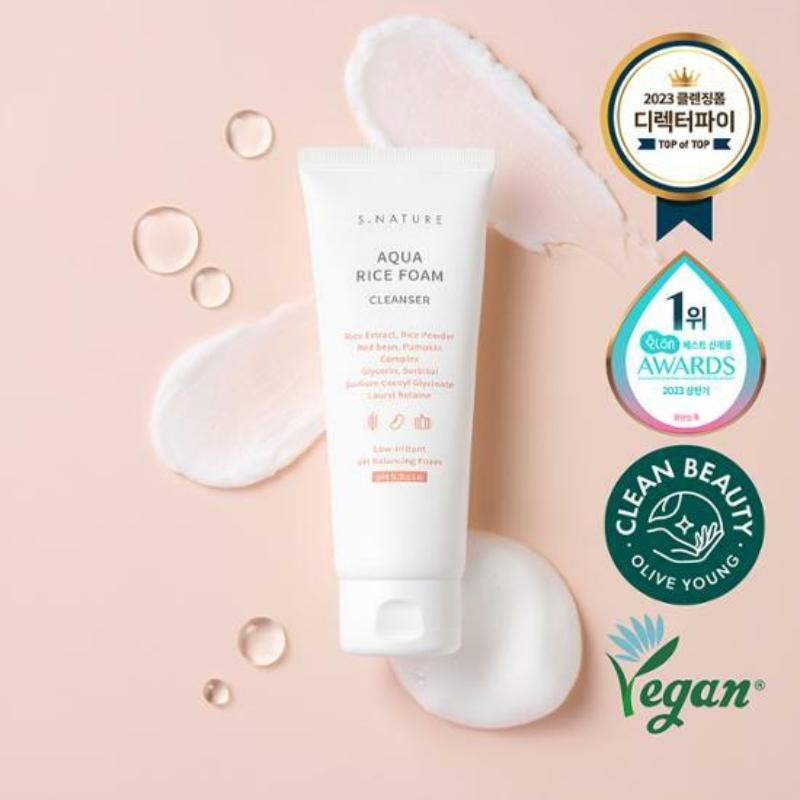 Esnature Aqua Rice Мягкая кислотная пенка для умывания 160 мл