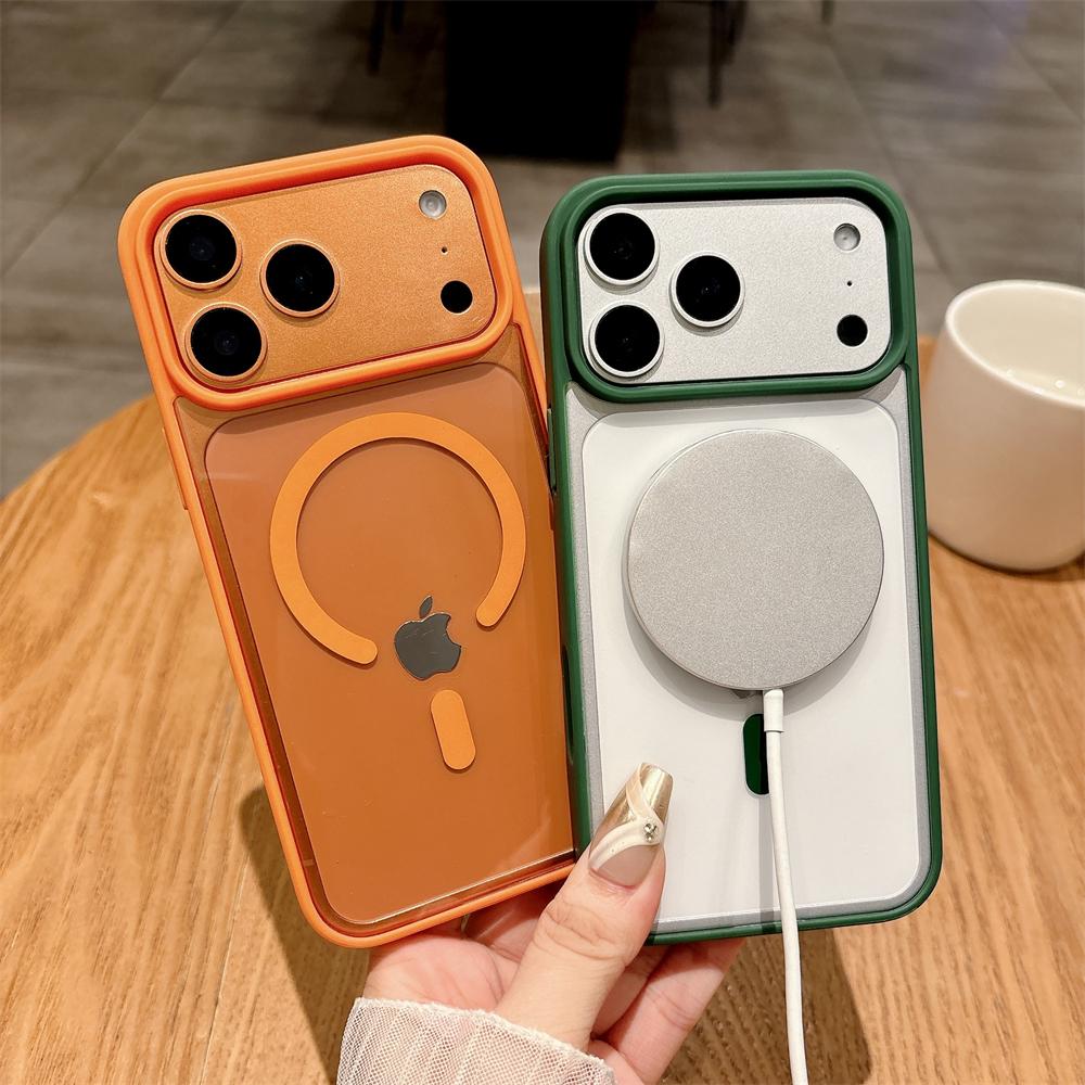 Magnetic Acrylic Transparent Case For iPhone 17 16 15 14 13 12 11 Pro Max Plus For Magsafe Wireless Charging Shockproof Cover