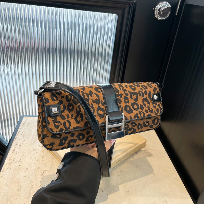 Сумка-мешок Niche с леопардовым принтом, модная ретро-сумка, незаменимая женская сумка через плечо для поездок на работу.