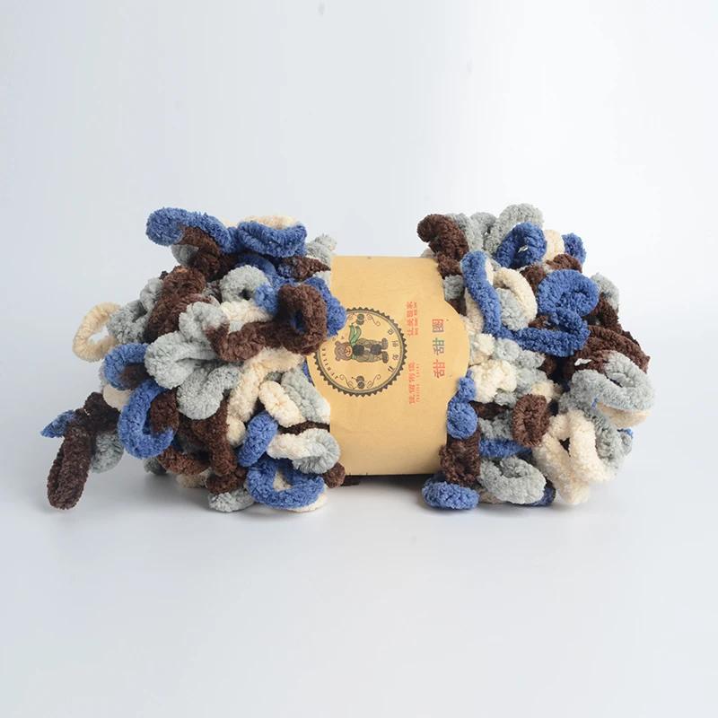 500 г/лот ручная вязка пряжа для пальцев крючком супер теплая пухлая круглая хлопковая плетеная веревка пухлая умная полиэстеровая игрушка носок