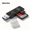 Надежный 2-в-1 USB 3.0 2.0 Micro SD Card Reader Высокоскоростная передача данных до 5 Гбит/с Совместимость с несколькими ПК-камерами
