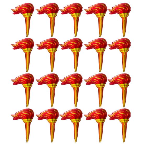 10/20/30Pcs Inflatable Torch Sports Game Torch Balloon Favors Bulk Aluminum Film Fake
