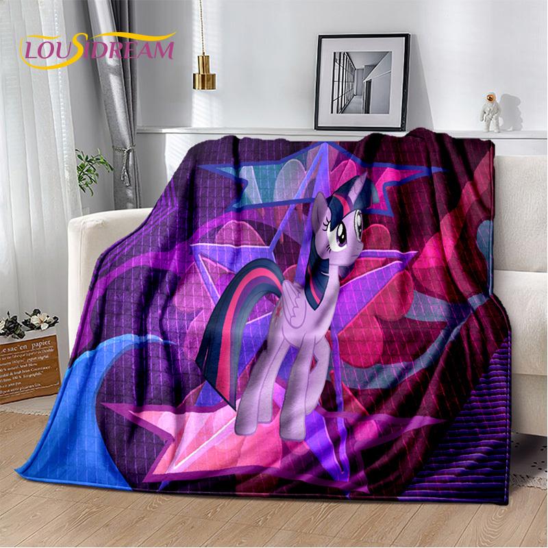 Милое 3D P-Pony мультяшное единороговое мягкое плюшевое одеяло, фланелевое одеяло, плед для гостиной, спальни, кровати, дивана, пикника, детский подарок