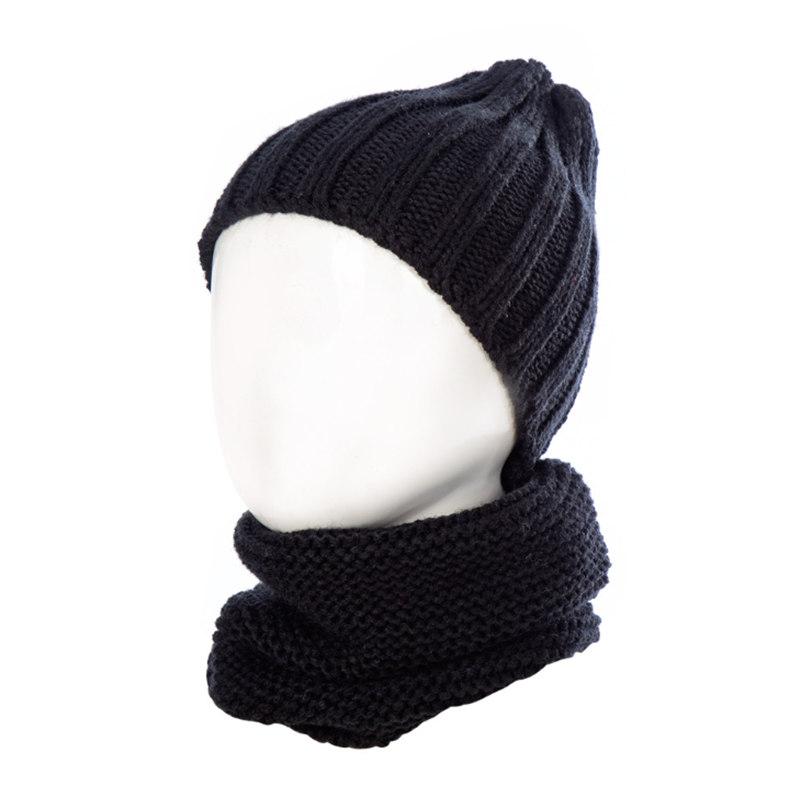 Новая зимняя шапка для малышей, комплект с шарфом для детей 0-3 лет, модная детская шапка унисекс для мальчиков и девочек, теплая вязаная милая шапка на открытом воздухе
