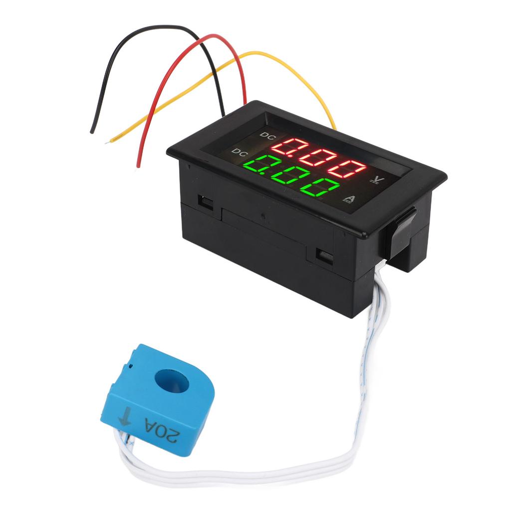 2 в 1 Вольт Амперметр 600В 20А Двойной Цифровой Дисплей Светодиодный Амперметр Вольтметр Измеритель для Автомобиля Мотоцикла