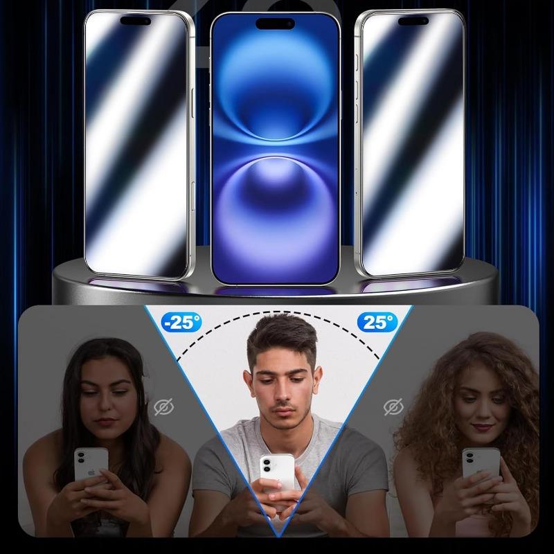 iPhone 16 [6,1 дюйма][1 упаковка] Антибликовая закаленная стеклянная пленка, твердость 9H, устойчивая к царапинам, подходит для чехлов