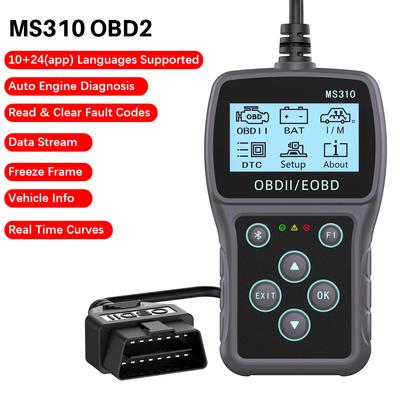 Автомобильный OBD2 сканер кодов Мультиязычный OBDII сканер Сброс/Удаление кодов MS310 Автомобильный диагностический сканер Работает для Автомобилей