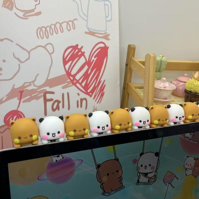 Новая Фигурка Плюшевого Мишки Панды Бубу Дуду Игрушка Мультяшная Кукла Панда Для Дисплея Мобильного Телефона Декоративная Кукла Подарок для Фанатов