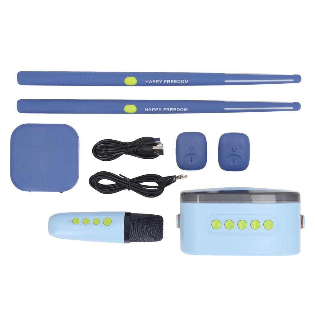 Комплект воздушных барабанных палочек 8 звуков RGB-подсветка портативная виртуальная электронная барабанная установка дополненной реальности для взрослых и детей