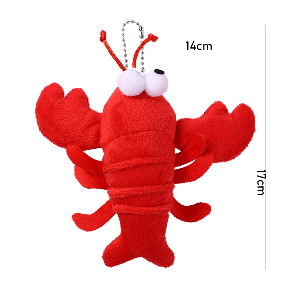 Stuffed Animal Red Lobster Pendant Prop Keyring Stuffed Keychain Plush Toy Keychains Bag Pendant