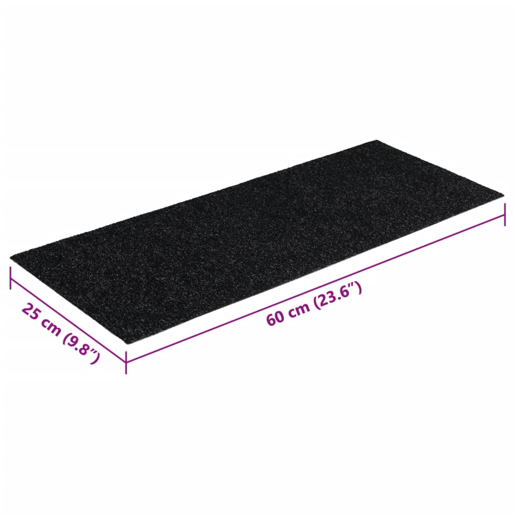 Vidaxl Samoprzylepne Nakładki Na Schody, 15 Szt., 60X25 Cm, Czarne
