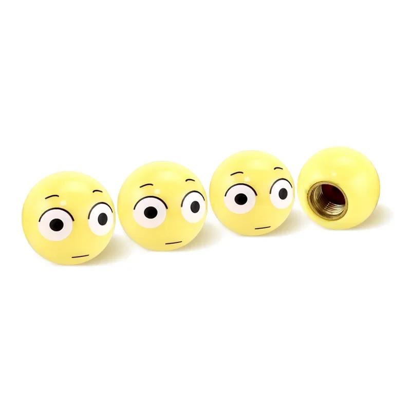 4Pcs Universal Bicycle Motorbike Car Tire Valve Cap Wheel Dust Covers Valve Stem Caps Modified Expression Sphericity Cap Covers Stem Caps1