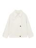 KIJUN Wool High Neck Half Coat Ivory