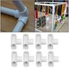 10PCS Pipe Fitting Connectors PVC 0.8in Pipe Splice 4 Way Elbow Fitting for Funniture Tent Connection White