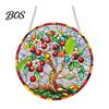 Porch Hanging Decoration Stained Glass Style Window Hanging, Colorful Sun Catchers for Wall Windows, Acrylic Ornament Suncatcher Decor with