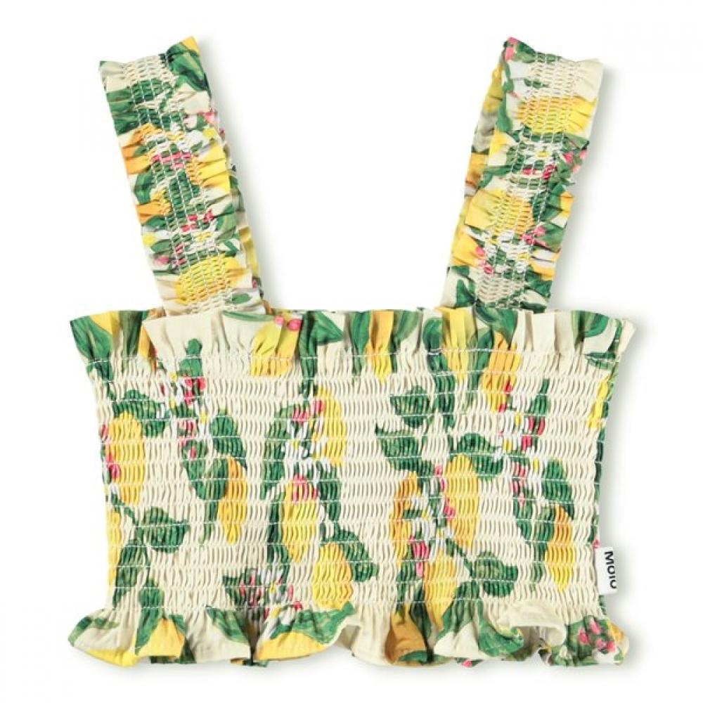 Molo 9 14 Years Yellow CiTrus Crop Top T shirT Akis9sw002