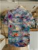 Fashion Tropical Colorful Pattern Print Men's Casual Shirt - Short Sleeve Button Design, Summer Outdoor and Leisure Wear