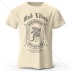 Мужская футболка Bad Vibes Letter Lovely Printed T-Shirt 100% Cotton Oversize Street Graphic Tees для мужчин и женщин, летние топы