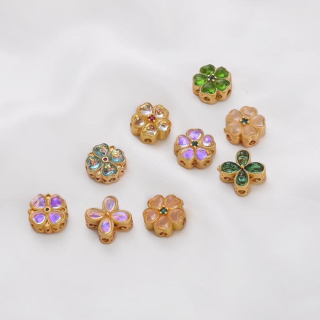 1 шт./пакет медные золотые цветочные бусины-разделители DIY ожерелье браслет серьги кольца ювелирные аксессуары