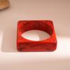 KMVEXO Exaggeration Red Resin Bangles for Women Geometric Irregular Chunky Wide Smudging Bracelet Punk Jewelry Accessories