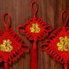 1pc Chinese Knot 2025 Spring Festival Ornaments Handmade Tassels Ornaments Home Decor with Fu Character Hanging Pendant