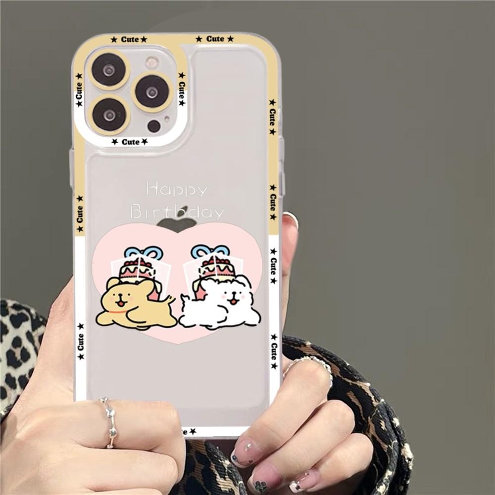 Мультяшный Чехол для Телефона с Рисунком Собаки Для iPhone 14 13 12 11 Pro Max XS X XR SE 2020 6 7 8 Plus Mini Защитный Чехол