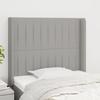 VidaXL Headboard with Ears Light Grey 103x16x118-128 Cm Fabric3119808