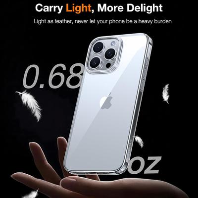 Роскошный жесткий прозрачный ПК чехол для iPhone 17 Air 16 E 15 14 11 Pro Max Ультратонкий чехол для телефона для iPhone 16 15 14 Plus Чехол