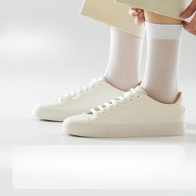 Мужские удлиненные носки до середины икры, однотонные длинные носки, антибактериальные и дезодорирующие, тонкие дышащие носки для весны и лета