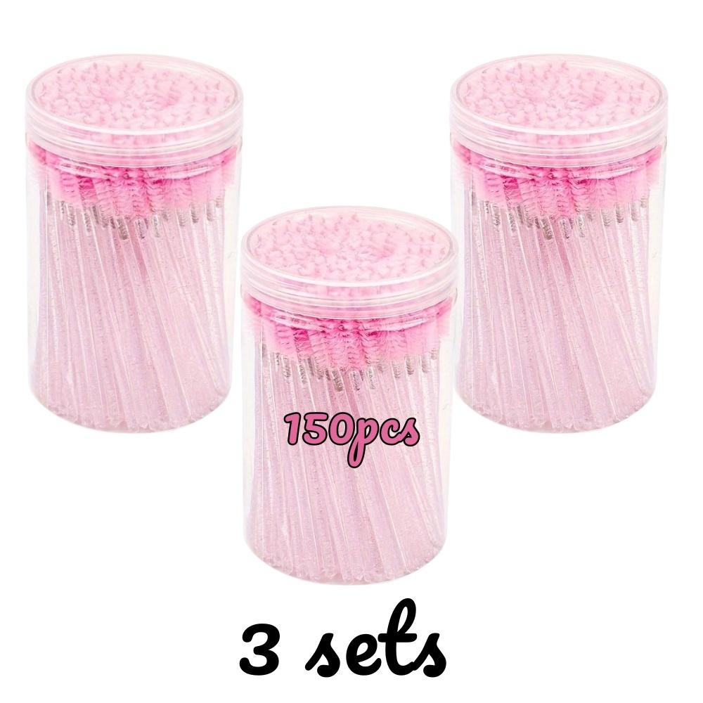 50-200pcs Disposable Eyelash Mascara Brushes with Crystal Handles Included Storage Box Travel Pack Bristles for Makeup Accessory