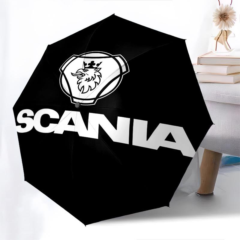 1 шт. Автоматический складной зонт Scania, Ветрозащитный купол, Кнопка автоматического открытия/закрытия 10169
