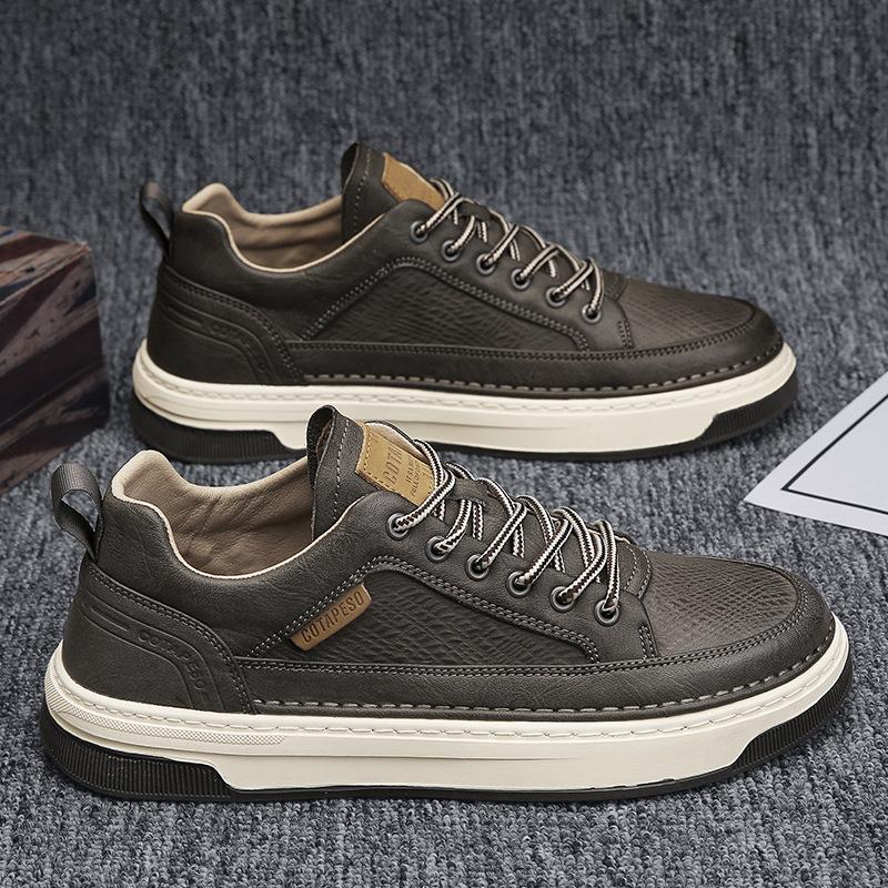 High Quality Casual Leather Shoes for Men Flats Black Shoes Brand White Male Office Work Shoes for Men Casua Sneakers 2024 New