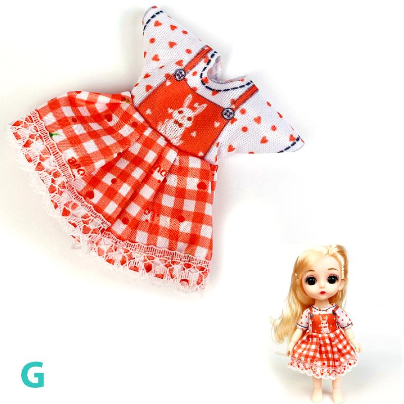 6 дюймов, 16 см, одежда для кукол, 17 см, кукла BJD Ob11, одежда для кукол, платье, повседневная юбка с домашними героями мультфильмов