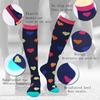 1 Pair Cute Cat Compression Socks Knee High 20-30 Mmhg Fit Medical Edema Diabetes Varicose Veins Running Sports Socks