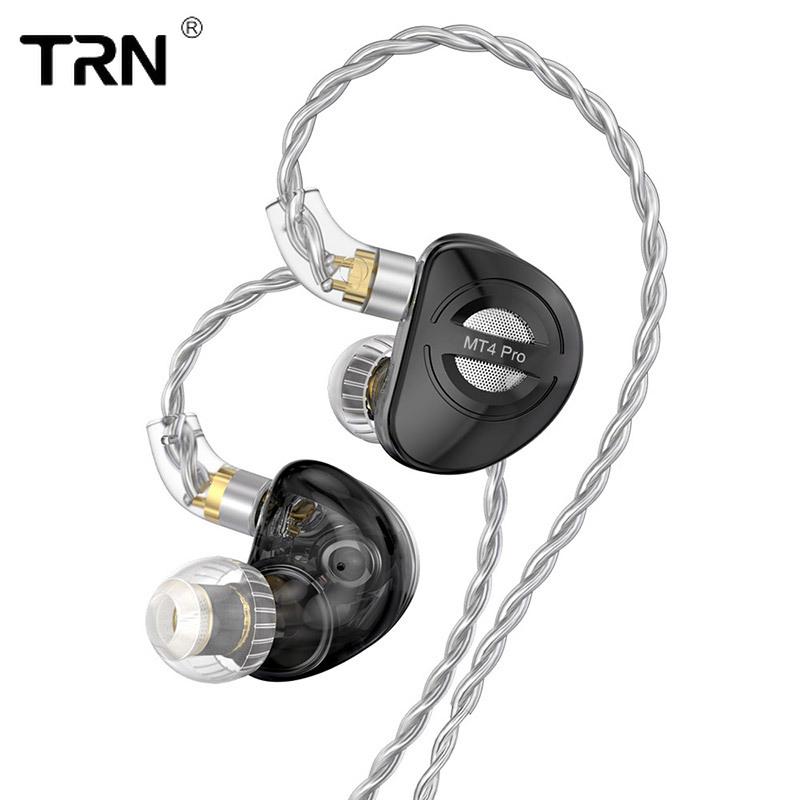 TRN MT4 PRO Обновление Наушники-вкладыши HIFI Наушники с двумя моторами для фильмов Тип-C с пшеничными наушниками