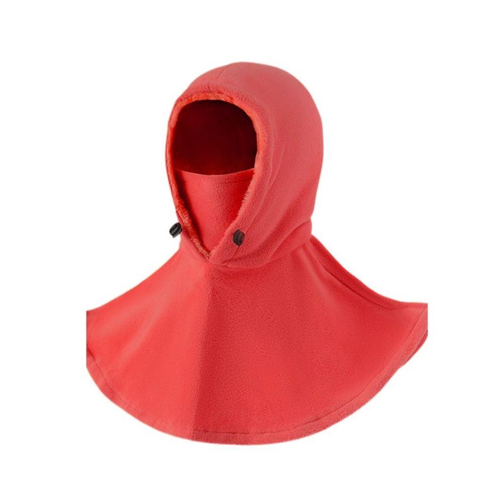 Windproof Fleece Balaclava Hat Solid Color Pullover Cap Soft Masks Hood Beanies  Male